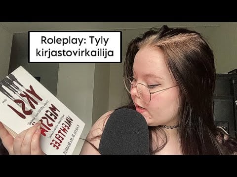 ASMR Suomi roolileikki: Tyly kirjastonhoitaja 📚(kuiskailua, naputtelua, sivujen kääntelyä)