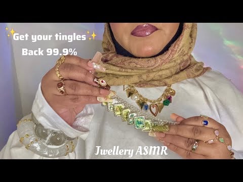 Get your tingles back ✨💯 asmr jwellery scratching tapping , face tapping and whispering 😴💕 