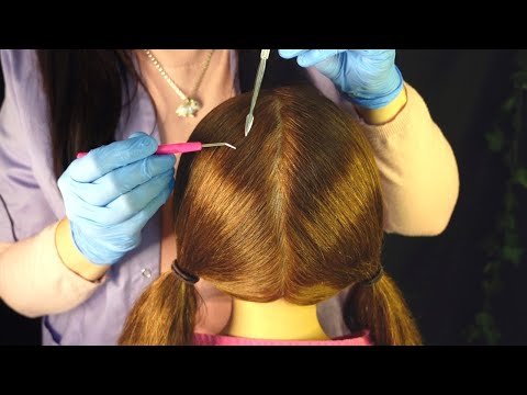 Medical Scalp Check with Precise Measuring & Lots of Writing Sounds (Whispered)