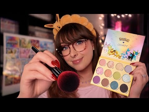 ASMR 💋 Pokémon x ColourPop Eeveelution Makeup Collection | Unboxing & Swatching ⋆ Personal Attention