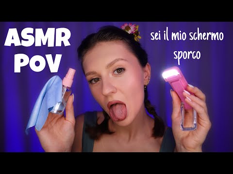 ASMR POV: sei il mio schermo sporco e io ti pulisco 💦