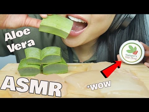 ASMR ALOE VERA Featuring NATURAL WILD BERRY (EATING SOUNDS) NO TALKING | SAS-ASMR