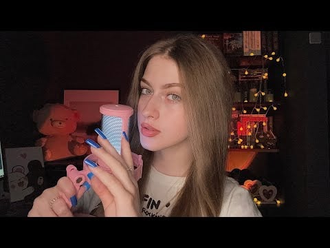 ASMR Bestie Talks You To Sleep •☆• whisper ramble, mouth sounds, plucking, kisses, paper, brushes