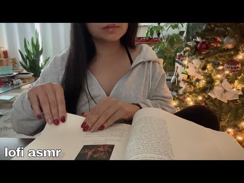 not too fast and not too slow page turning asmr + soft finger licking 📚
