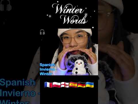 ASMR WINTER WORDS IN DIFFERENT LANGUAGES ❄️ ⛄ #asmrwhispering #asmrlanguages #winterasmr