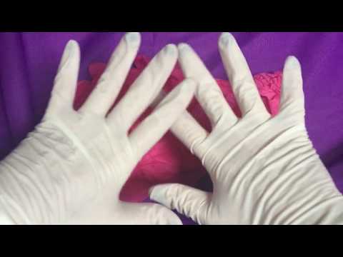 GLOVES💗  NITRILE EXAM GLOVES over LATEX 💕 Layering [[ASMR]]