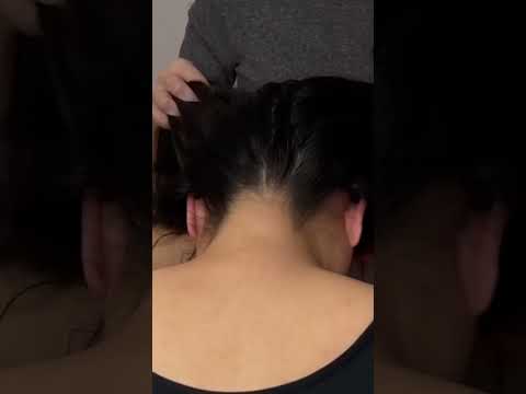 ASMR Nape Scratching PULLING UP Through the hair … OoOoF!! #asmr #shorts