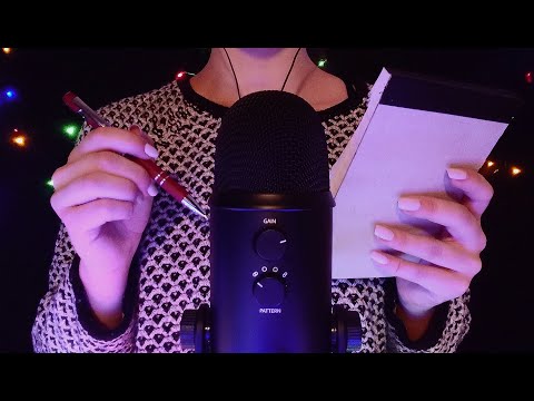 ASMR - Writing & Scribbling Sounds (+ Tapping) [No Talking]