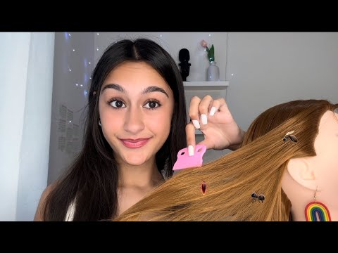 ASMR| Nice school nurse checks your hair for LICE?!