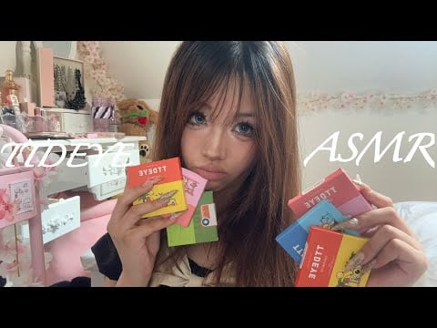 ASMR 👁️ reviewing & unboxing TTDEYE lenses  | try on haul