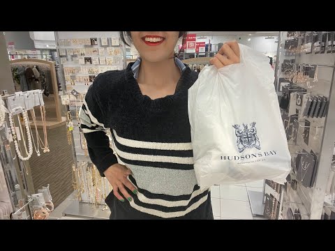 ASMR Shopping Sounds- Jewelry Shopping At The Bay! (Whispering & Shopping!)