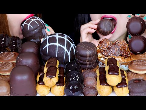 ASMR GIANT CHOCOLATE MARSHMALLOW, LA BOMBA ICE CREAM, MILKA JELLY CAKE, CHOCOLATE TRUFFLE, ECLAIR 먹방