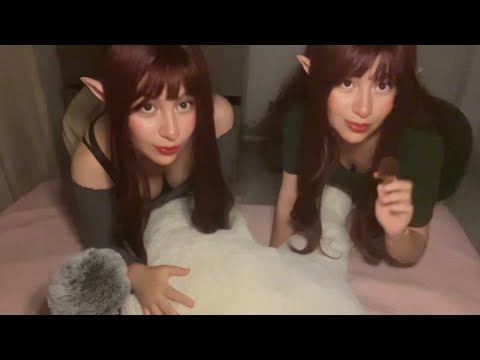 asmr/ Gemelas te dan B3S1T0S y te hacen dormir