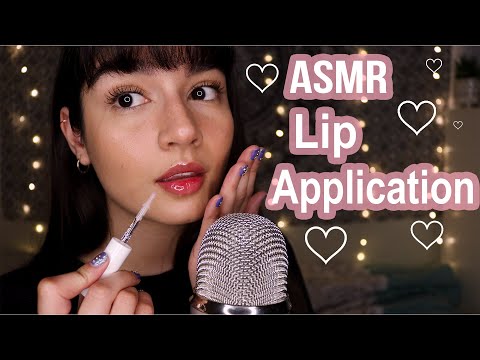 ASMR Lip Gloss/Balm Application & Blowing Kisses For Sleep ♡