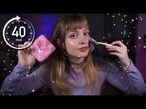 ASMR Me maquilllo hasta que te duermas para grabar🥰