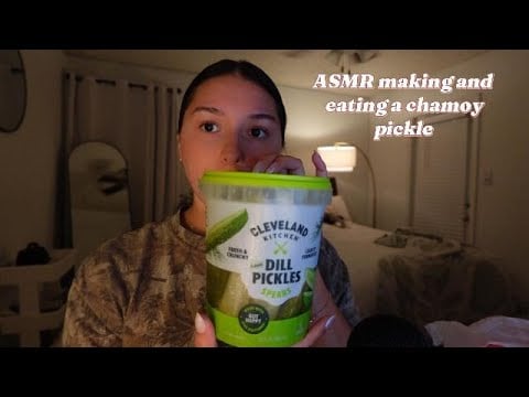 ASMR MAKING/EATING A CHAMOY PICKLE 🥒