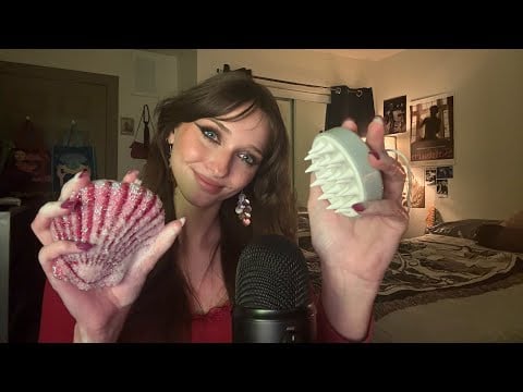 ASMR Relaxing Tingly Bath Before Bed 🛁🧼🫧 (Sudsy Scalp Massage, Exfoliation, Personal Attention)