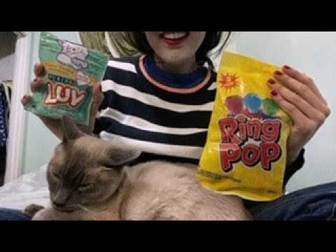 ASMR Tapping  and Whispering Eating Ring Pop Candies ~ Eating Sounds 🍬🍭