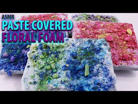 ASMR Crushing Paste Covered Floral Foam - Satisfying Sleep ASMR