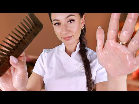 ASMR Head Massage & Gentle Hair Treatment Spa Roleplay ~ Soft Spoken