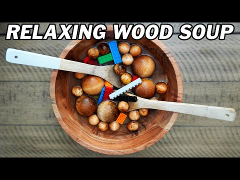 ASMR | Relaxing Wood Soup - Water Sounds, Wood and LEGOS (1 HOUR)