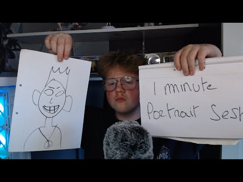 ASMR drawing you in 1 minute roleplay