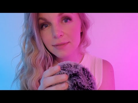 ASMR| Whisper Ramble & Update (Fluffy Mic Touching & Whispering)