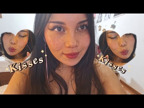 ASMR besos + limpieza de mala vibra(kisses • visual triggers • relaxing)