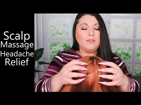 ASMR Relaxing Scalp Massage For Headache Relief (Tools, Scalp Scratching, Hair Play, Whispering)