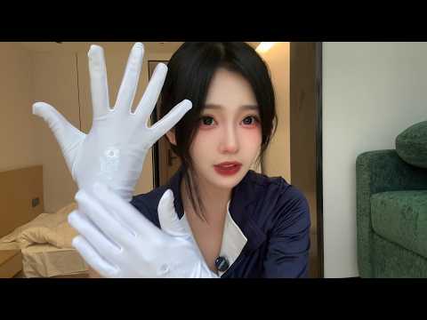 ASMR | 下班后的空姐竟是挠痒高手？｜绣花白手套剧情放松 腰部敏感触发音，沉浸式哄睡剧情