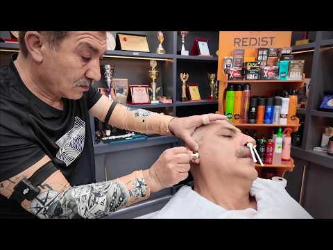WAXING SHOCK FOR NOSE HAIR 😱 MEN'S CARE AND ASMR RELAXATION EXPERIENCE