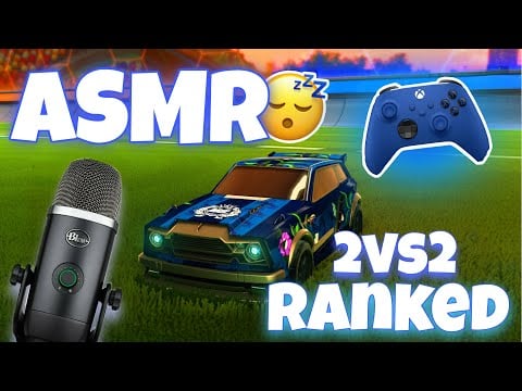 ASMR Français • CHUCHOTEMENT ET BRUITS DE MANETTE SUR ROCKET LEAGUE EN RANKED 2VS2 😴 (avec handcam)