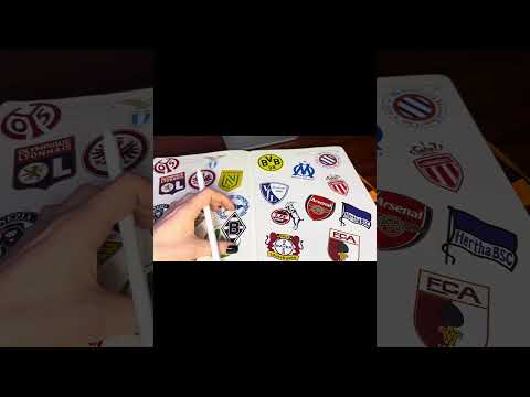Fußballsticker einkleben - Tracing & Triggerwords ⚽️ #asmr #fußball #borussia #asmrdeutsch