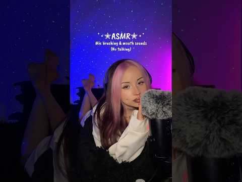 Mic brushing & mouth sounds💓 #asmr #asmrshorts #micbrushing #mouthsounds #karmaasmr #notalkingasmr