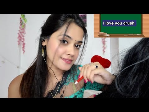 ASMR Girl's Secret College Crush... It's You!❤️ ( smile +tingles) FUN ROLEPLAY