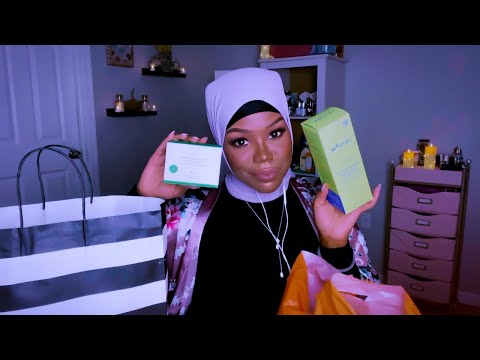 ASMR Haul | Skincare & Makeup (ft. Dossier)