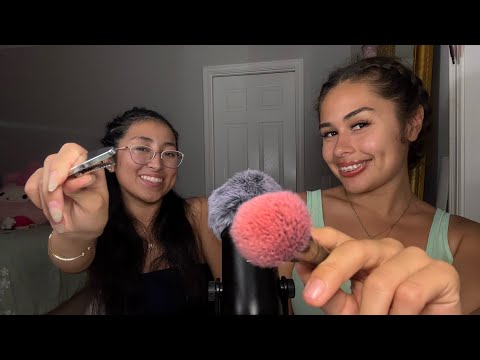 asmr : 2 girls in the back of the class do your makeup