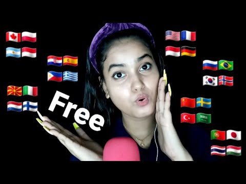 ASMR *Free* in 35+ Different Languages with Tingly Mouth Sounds