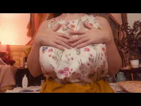 ASMR with bra shirt scratching