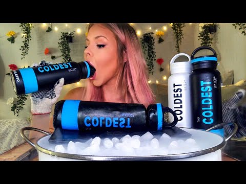 ASMR EDIBLE EATING THE COLDEST WATER BOTTLE (PRANK) BIG BITES EATING SHOW MUKBANG 먹방 HIGH VOLUME