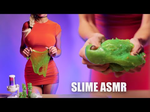 Slime ASMR with girlfriend Mia | Relaxing Slime No Talking no Music
