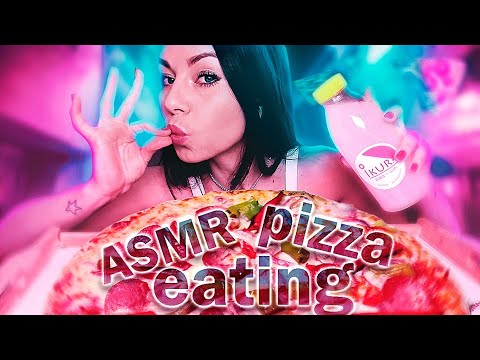 АСМР ИТИНГ 🍕 ЧЕРНАЯ ПИЦЦА 👄  Звуки еды и рта | МУКБАНГ | ШЕПОТ |  ASMR EATING Pizza 🍕 |  Mukbang