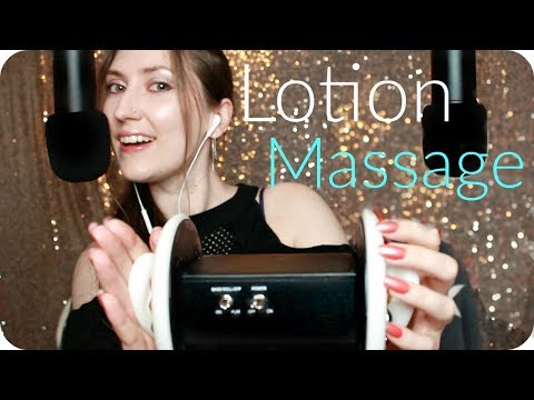 ASMR Lotion Ear Massage w/ Stroking, Rubbing, Close Up Ear to Ear Whispering & Trigger Words