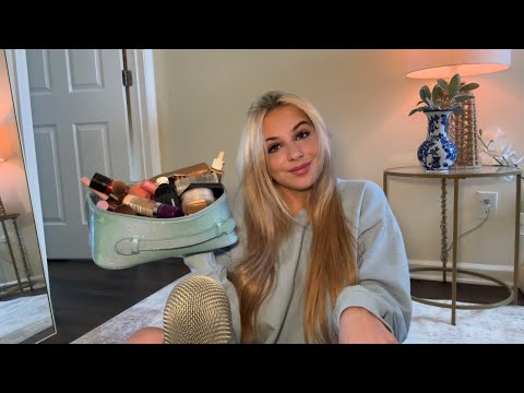 ASMR 30 Mins Of Makeup Rummaging, Tapping, Declutter, Whispering