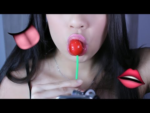 ASMR 👅INTENSE LOLLIPOP LICKING 🍭WET MOUTH SOUNDS & KISSES 💋