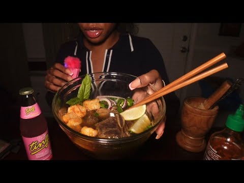 ASMR Oxtail Pho Mukbang