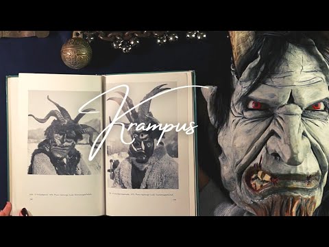 Soft Spoken Halloween ASMR: The History of Krampus (tracing, brushing)