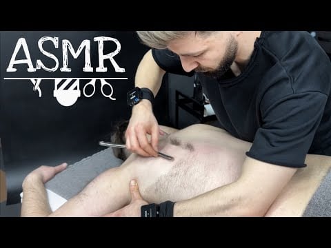 💈ASMR BARBER | Extreme Back Shaving – The Sound Will Mesmerize You!