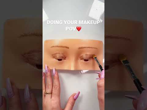 ASMR DOING YOUR MAKEUP MANNEQUIN ❤️ #shorts asmr layered sounds, Asmr for sleep, makeup tutorial 💄