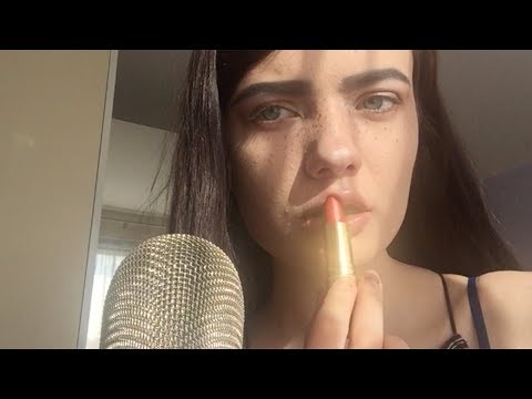 ASMR UP CLOSE LIP GLOSS / LIP STICK APPLICATION + Some Mouth Sounds! 👄💄✨